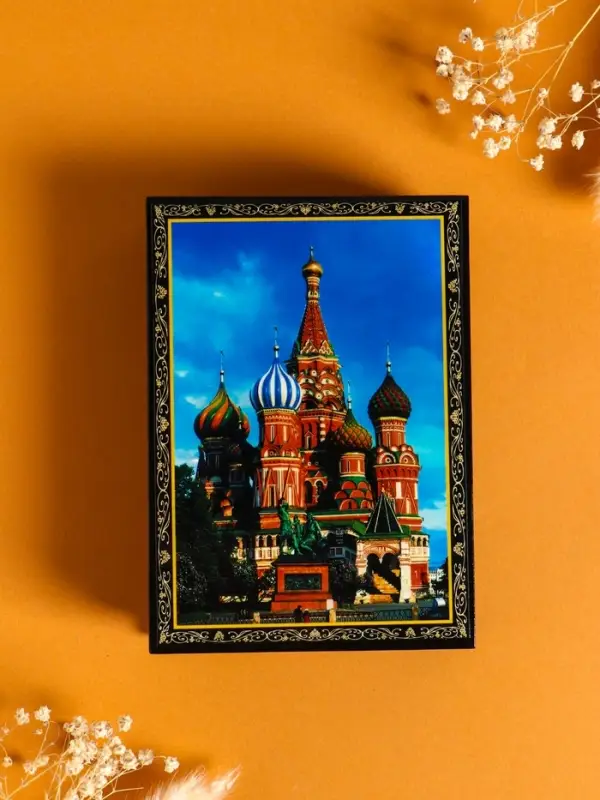 Шкатулка «Москва. Собор», 10×14 см, лаковая миниатюра