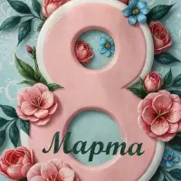 Пакет подарочный крафт, «8 Марта», 18×8×25 см