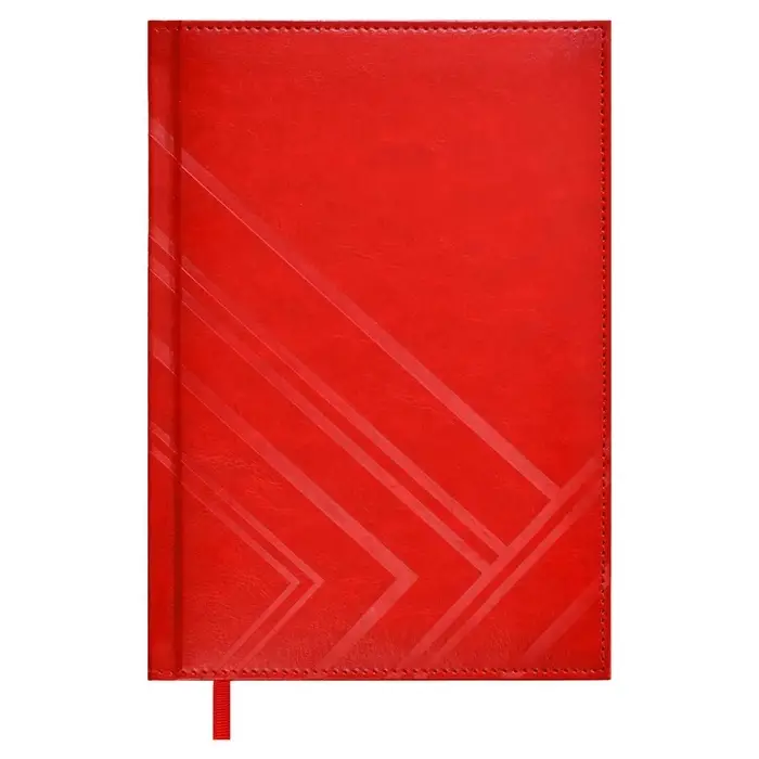 Ежедневник недатир А5 160л ESCALADA,тв обл кожзам с пор, бл тис,ляс, бл 70г/м2, крас Ежедневник недатир А5 160л ESCALADA,тв обл кожзам с пор, бл тис,ляс, бл 70г/м2, крас