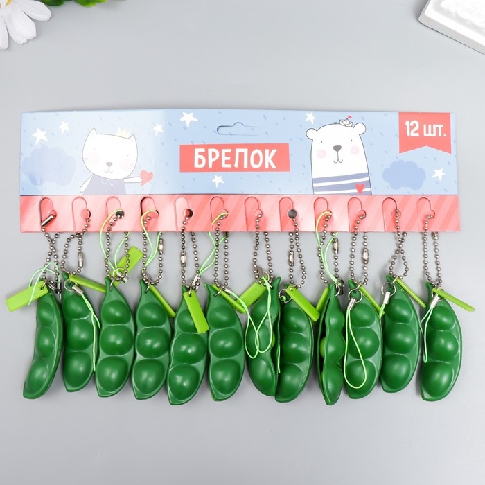 Брелок резина Брелок резина "Горошек" выдавливается 2х7 см