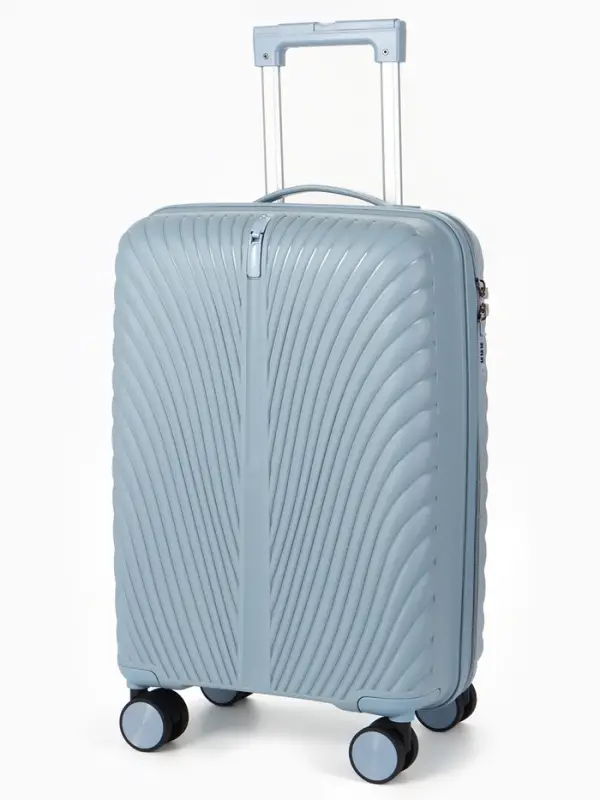 Чемодан на колёсах, 20", кодовый замок, 36&times;21&times;55 см, голубой