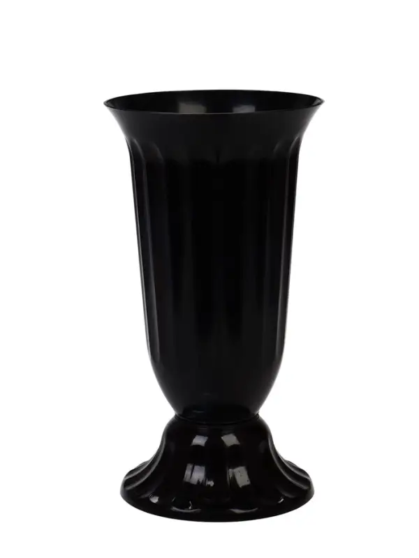 Ваза для цветов, 2.5 л, d=16 см, h=30 см, пластиковая, чёрная