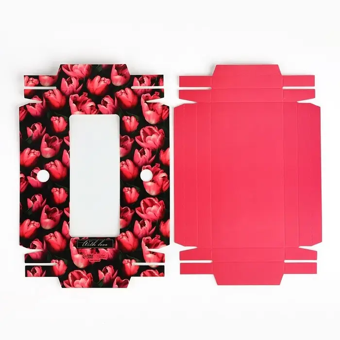 Коробка для шоколада «Тюльпаны», с окном, 9.4 х 1.7 х 18.4 см Коробка для шоколада «Тюльпаны», с окном, 9.4 х 1.7 х 18.4 см