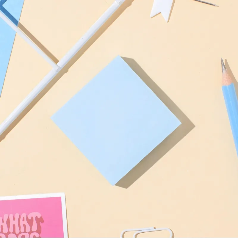 Бумага для заметок с клеевым краем  51x51мм 100 л пастельный синий