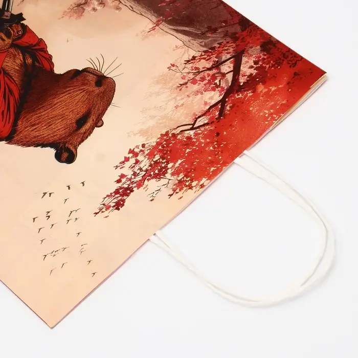 Пакет подарочный бумажный, «Самурай», 24×10.5×32 см