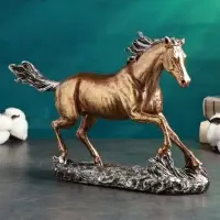 Фигурка полистоун &laquo;Конь бегущий&raquo;, бронза, 32&times;22 см