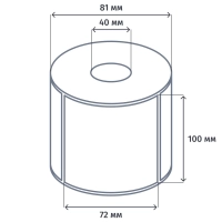 Термотрансферные этикетки ПГЛ 100х72, 500 шт/рул, вт.40 6рул/уп(спайка)