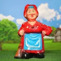 Садовая фигура из гипса &laquo;Тёща с метлой средняя&raquo;, 59&times;25&times;40 см, МИКС