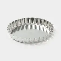 Форма для выпечки, d=21 см, h=3.3 см, жесть, серебристая