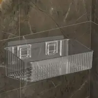 Полка для ванной настенная, прозрачная
