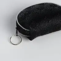 Кошелёк-монетница на молнии, 11.5&times;3.5&times;9 см, чёрный