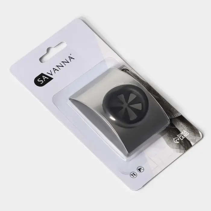 Крючок - держатель самоклеящийся SAVANNA Chrome Loft, для салфеток и полотенец, металл, 3&times;8&times;5 см, хромированный