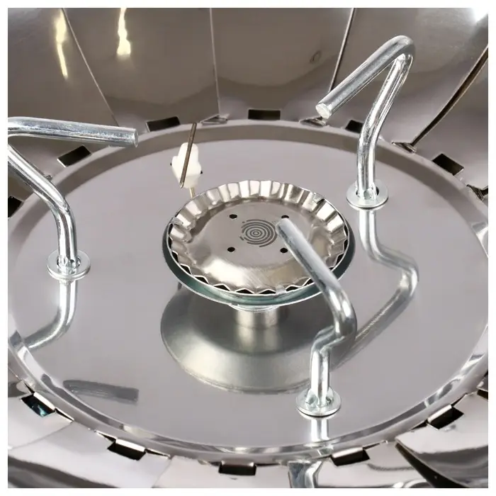 Плита газовая портативная maclay, для кемпинга, с ветрозащитой, 17&times;13 см, большая, круглая