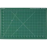 Коврик для резки Topfort 3х-слойный А3 (45х30см), 2х-сторонний, зеленый