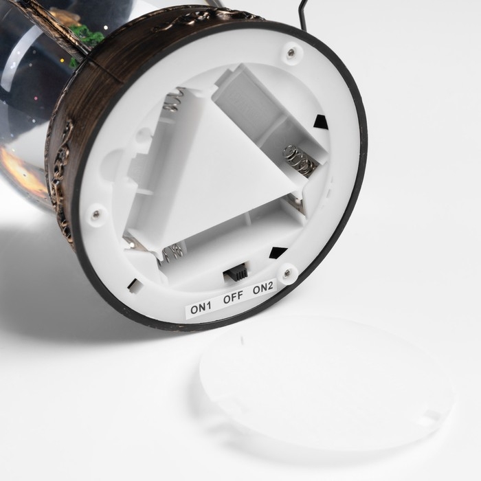 Фигура светодиодная  Фигура светодиодная "Дед Мороз и ёлка" 20х14х11 см, от бат. батарейки ААx3 (не в комплекте), USB, свечение тёплый белый