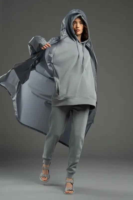 Худи унисекс H2, серое, размер XS/S Худи унисекс H2, серое, размер XS/S