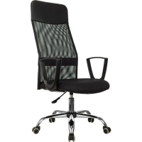 Кресло 0MX_VB_EChair-510 TW сетка/ткань черный хром