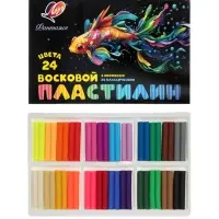 Пластилин мягкий (восковой) &laquo;Луч. Фантазия&raquo;, 24 цвета, 360 г, со стеком, МИКС
