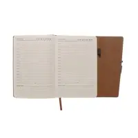 Ежедневник недатированный формат А5, с клапаном, 96л, линия, пвх, Черный