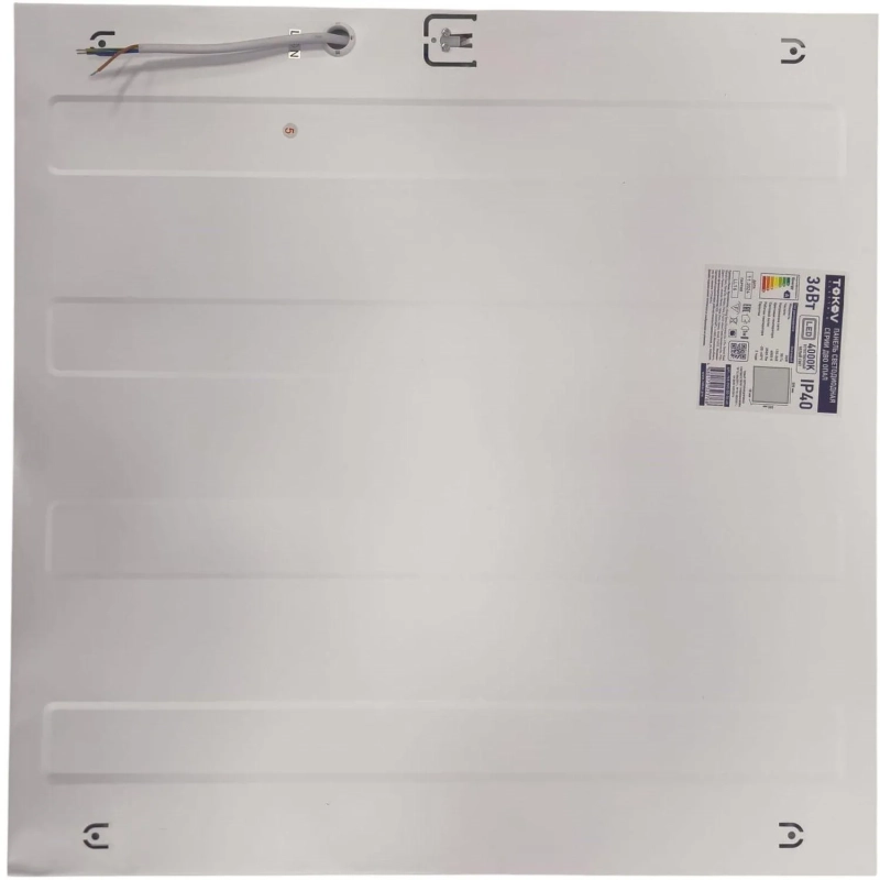 Светильник светодиодный ДВО 595х595х18 36Вт 4К опал TOKOV ELECTRIC