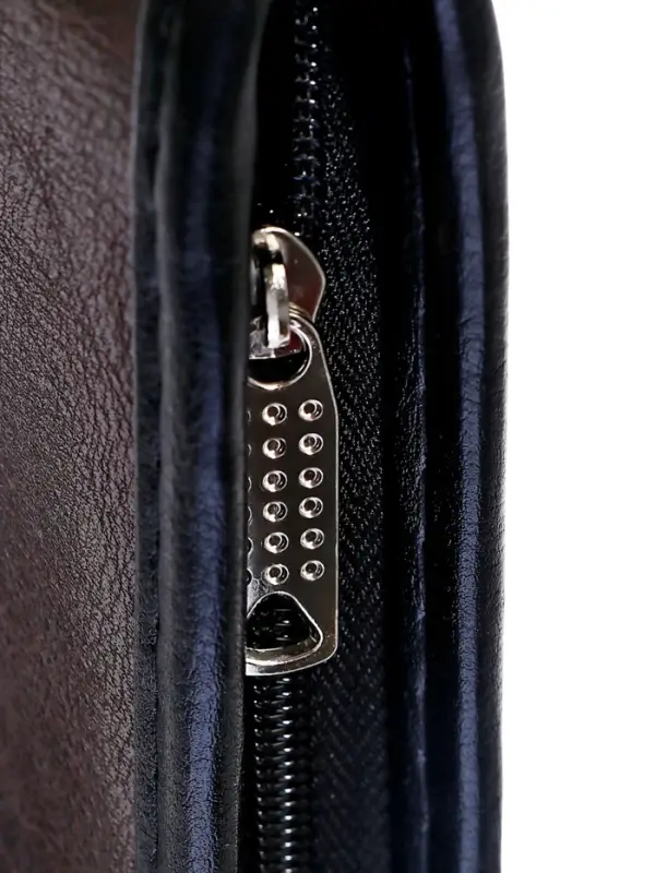 Папка деловая Calligrata &laquo;Люкс&raquo;, искусственная кожа, 360&times;260&times;30 мм, металлический прижим, коричневая