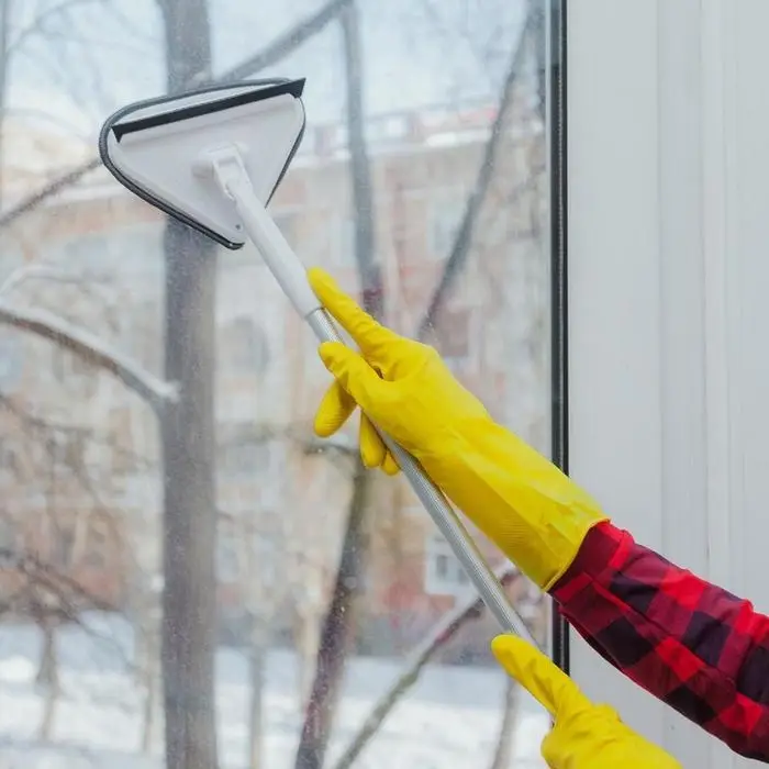 Щётка для окон Доляна, алюминиевая телескопическая ручка 59(89) см, насадка из микрофибры 12&times;12 см, МИКС