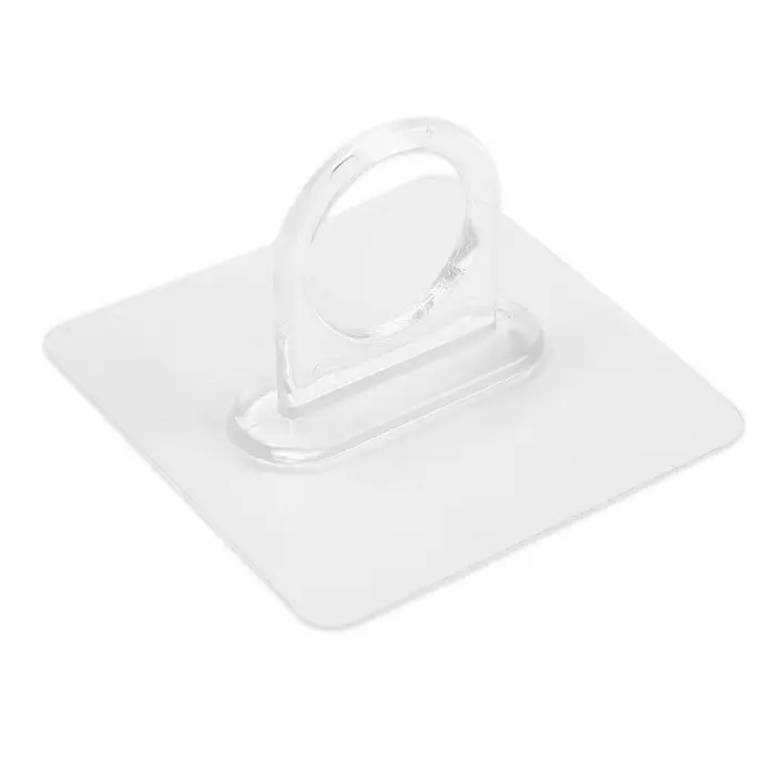 Держатель с клейкой поверхностью ТУНДРА, d=25 мм, 68×68 мм, прозрачный