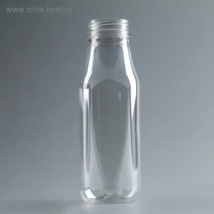 Бутылка пластиковая одноразовая молочная «Универсал», 300 мл, с широким горлышком 0,38 см, цвет прозрачный