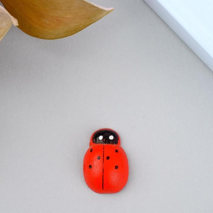 Декор для творчества дерево Декор для творчества дерево "Божьи коровки" (набор 18 шт) 1,9х1,4 см