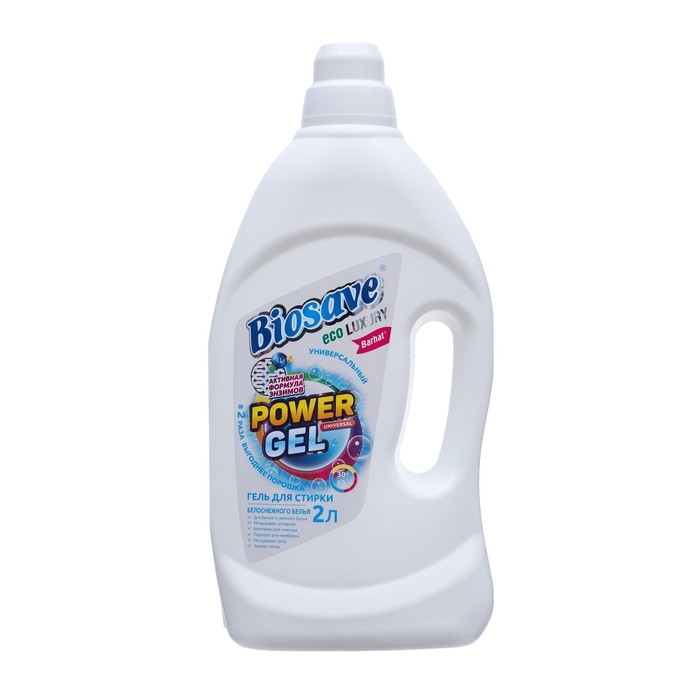 Гель для стирки BIOSAVE Бархат luxury, для белоснежного белья, 2 л Гель для стирки BIOSAVE Бархат luxury, для белоснежного белья, 2 л