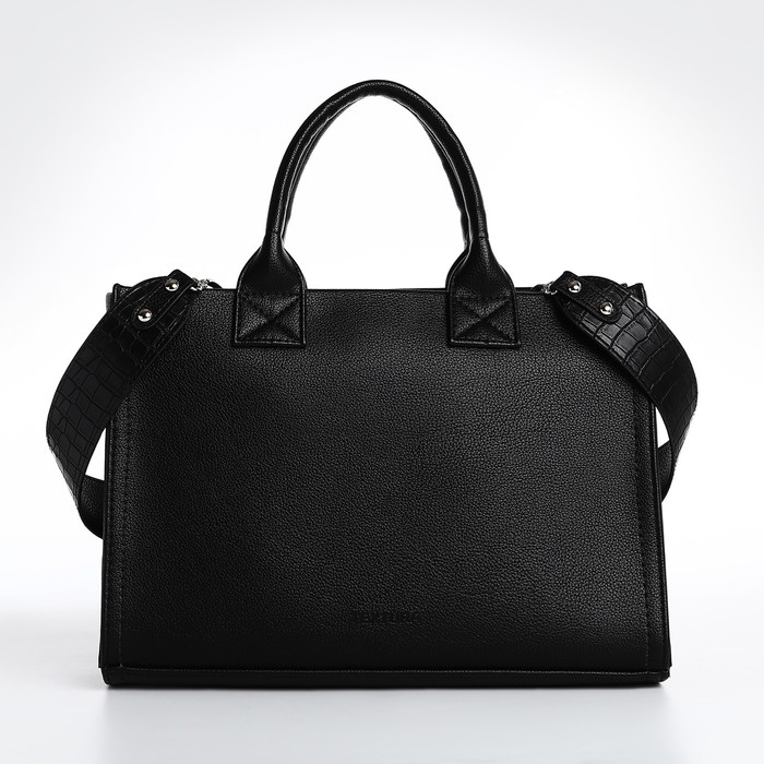 Сумка женская TEXTURA, тоут, средний размер, цвет чёрный Сумка женская TEXTURA, тоут, средний размер, цвет чёрный