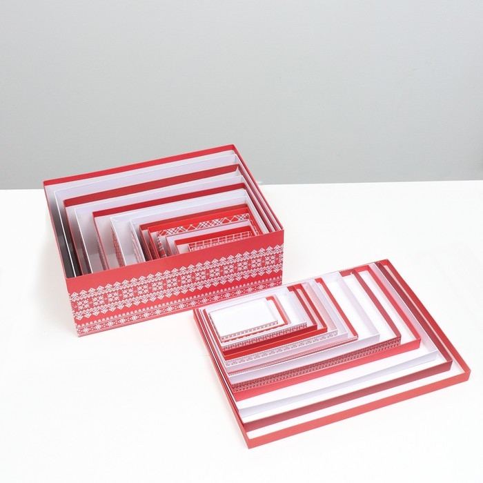 Набор коробок подарочных 15 в 1  Набор коробок подарочных 15 в 1 "Скандинавия", 46,6 х 35,2 х 17.5- 12 х 7 х 4 см