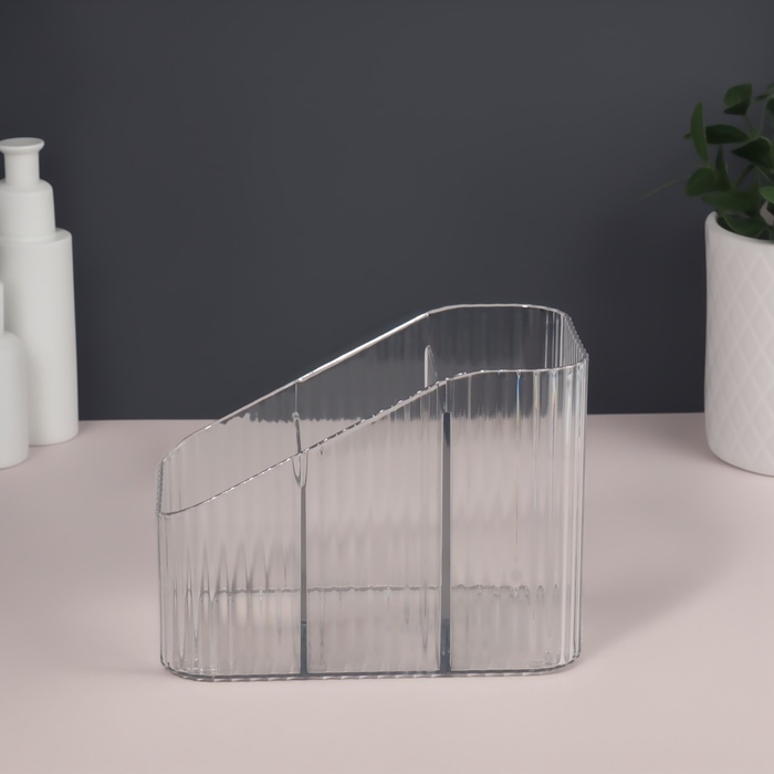 Органайзер для хранения «CRISTAL», 3 секции, 15 × 11 × 9 см, цвет прозрачный Органайзер для хранения «CRISTAL», 3 секции, 15 × 11 × 9 см, цвет прозрачный