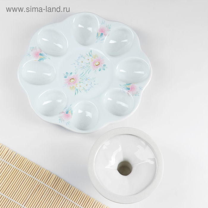 Тарелка под яйца Тарелка под яйца "Ваза пасхальная" 23х9см МИКС