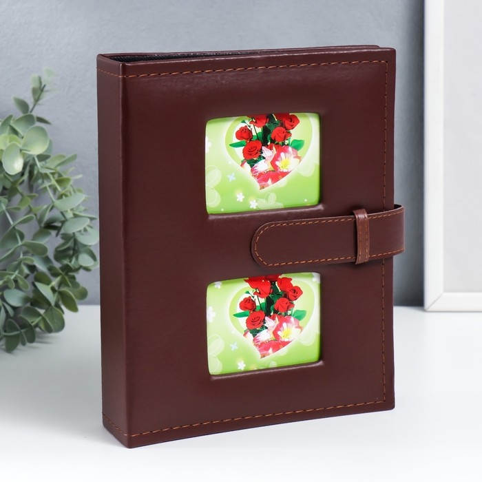 Фотоальбом 200 фото 10х15 см кожзам, кофейный 23,5х18,5х5,5 см Фотоальбом 200 фото 10х15 см кожзам, кофейный 23,5х18,5х5,5 см