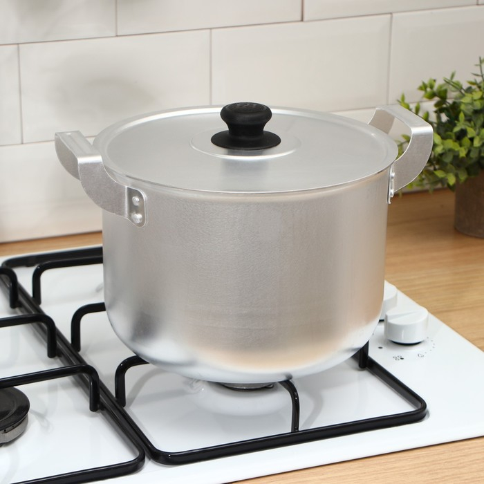 Кастрюля алюминиевая, 6 л, металлическая крышка Кастрюля алюминиевая, 6 л, металлическая крышка