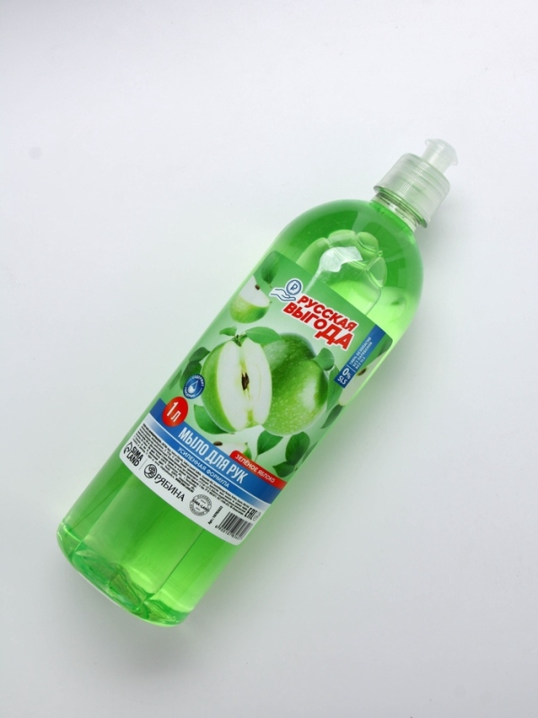 Русская Выгода Жидкое мыло зеленое яблоко, 1000 мл