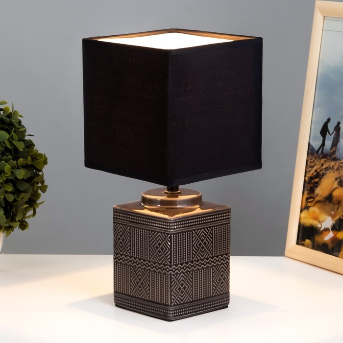 Настольная лампа Митчелл E14 40Вт черный 14х14х29 см RISALUX Настольная лампа Митчелл E14 40Вт черный 14х14х29 см RISALUX