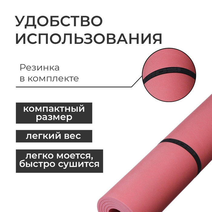 Коврик туристический Camping 8, 180х60х0.8 см, цвет МИКС Коврик туристический Camping 8, 180х60х0.8 см, цвет МИКС