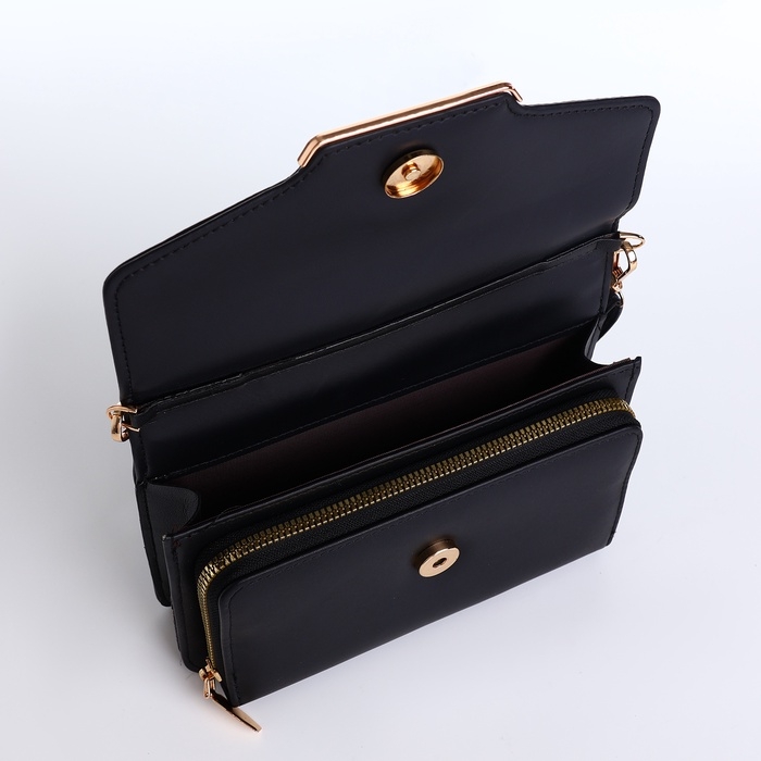 Сумка женская на молнии, цвет чёрный Сумка женская на молнии, цвет чёрный