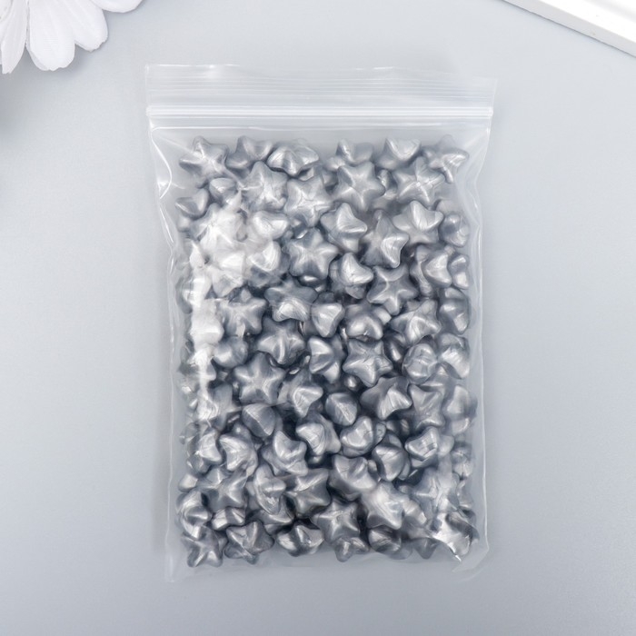 Сургуч в гранулах в пакете Сургуч в гранулах в пакете "Звёздочки" серебро перламутр 55 гр 12х8 см