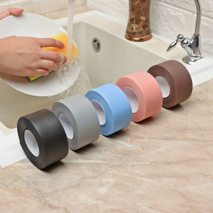 Бордюрная лента  Бордюрная лента "Мой выбор" для ванны и раковины, серая, 22 мм х 3,2 м