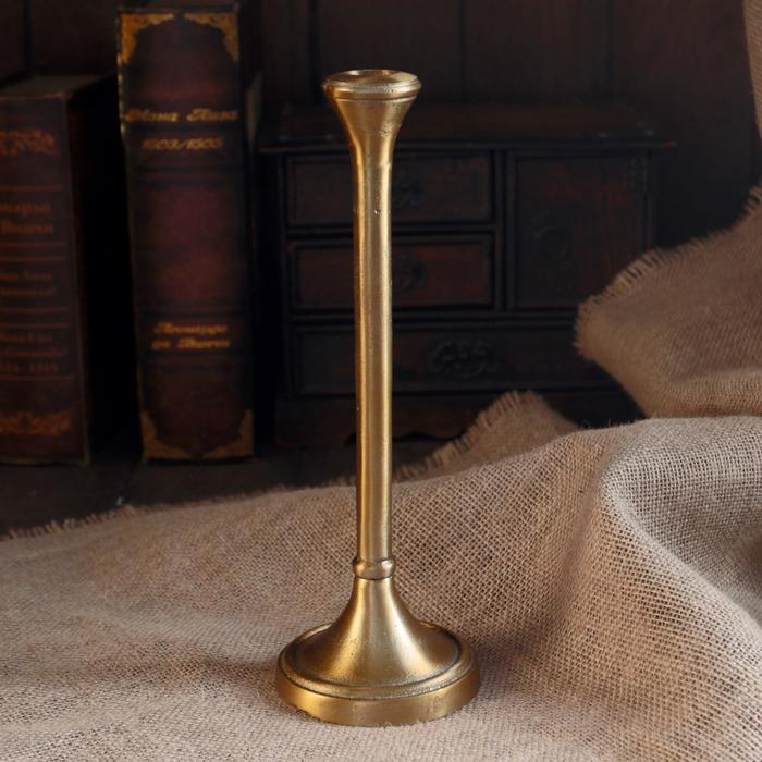 Подсвечник алюминий Подсвечник алюминий "Роман" на 1 свечу 9х9х28 см