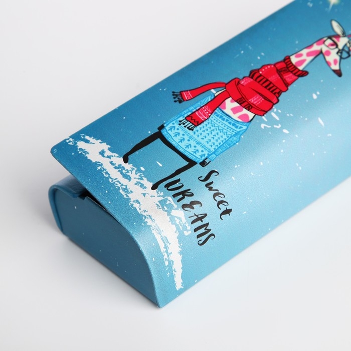 Футляр для очков на магните, длина 15,5 см, цвет голубой Футляр для очков на магните, длина 15,5 см, цвет голубой