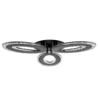 Люстра с ПДУ 1095/3BK LED 114Вт диммер черный 50х50х8 см BayerLux