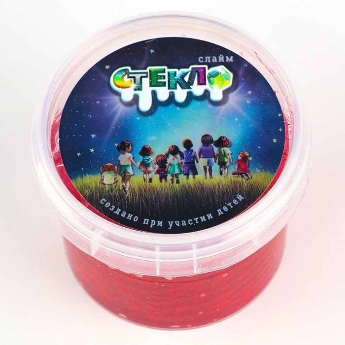 Слайм «Стекло» с красными блёстками, 90 г Слайм «Стекло» с красными блёстками, 90 г