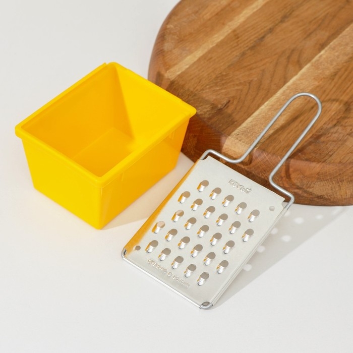 Тёрка плоская с контейнером «Овощная», цвет МИКС Тёрка плоская с контейнером «Овощная», цвет МИКС