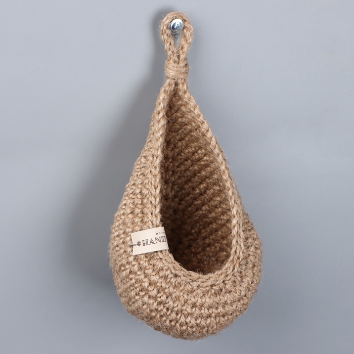 Подвесная корзинка  Подвесная корзинка "Капелька", джут