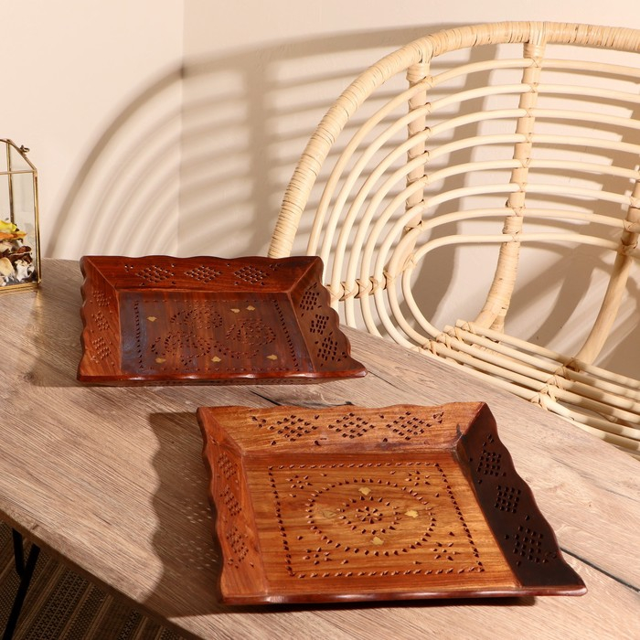 Поднос Поднос "Квадрат" дерево 30,5х30,5х4 см