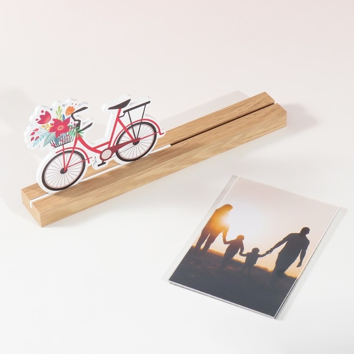 Фоторамка дерево, акрил 10х15 см  Фоторамка дерево, акрил 10х15 см "Весенний велосипед" 4х27,3х14 см